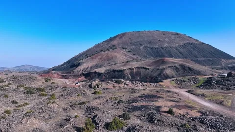 Divlit Volcano Cone and Kula geopark Stock Footage 302739790