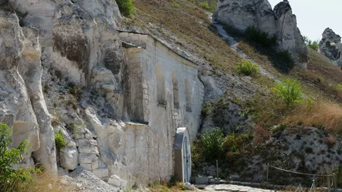 Divnogorsk assumption monastery. Remains of an ancient cave monastery Видео 137580659