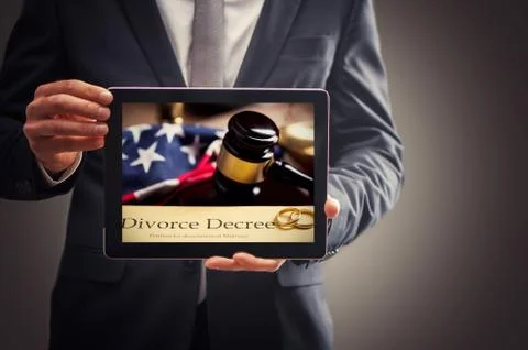 Divorce Advice Concept On A Tablet Stock Photos