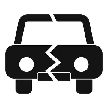 Divorce car separation icon, simple style Ilustração Stock
