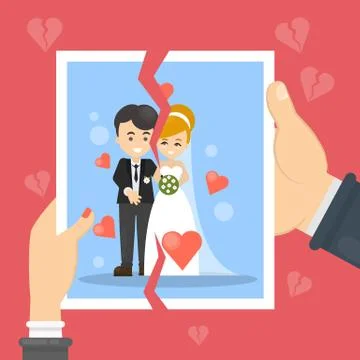 Divorce concept illustration. Stock Illustration