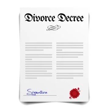 Divorce Decree Illustrazione stock