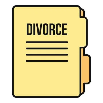 Divorce legal document file, separation proceedings concept Stock Illustration