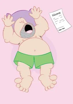 Divorce marriage breakdown dissolution concept Illustration