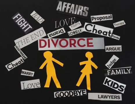 Divorce messages Stock Photos