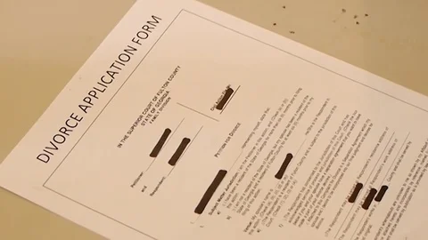 Divorce papers Stock Footage 80404396