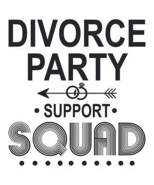 Divorce Party Support Squad Stock Illustration