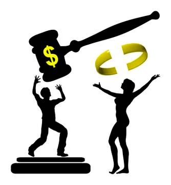 Divorce Revenche Illustrazione stock
