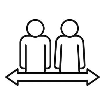 Divorce separation icon, outline style Stock Illustration