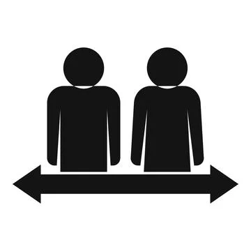 Divorce separation icon, simple style Stock Illustration