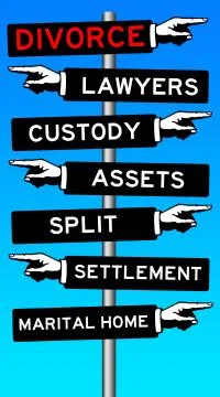 Divorce sign Stock Illustration