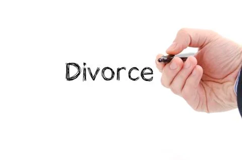 Divorce text concept Stock Photos