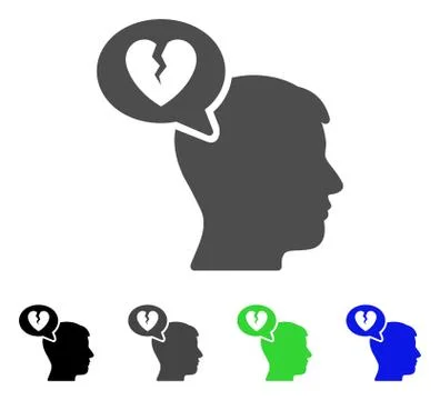 Divorce Thinking Man Vector Icon Illustrazione stock