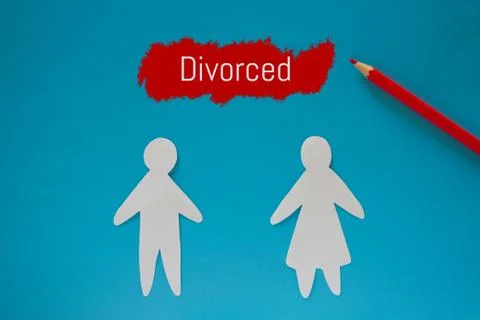 Divorced couple concept image Stock Photos