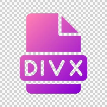 Divx contemporary design with gradient elements for video formats 스톡 일러스트