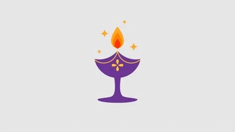 Diwali Canddle icon Stock Footage 332763852