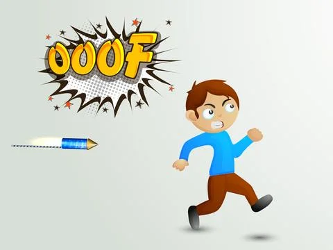 Diwali celebration with exploding crackers. 스톡 일러스트