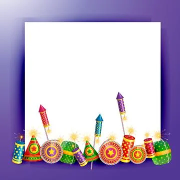 Diwali crackers background Stock Illustration