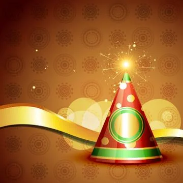 Diwali crackers vector background Stock Illustration