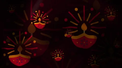 Diwali Diya Background Loop Stock Footage 309502731