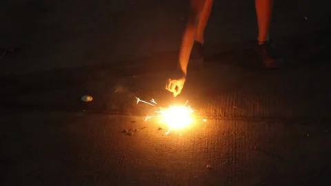Diwali fire crackers Stock Footage 208563689