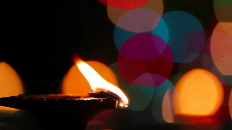 Diwali Greeting Handheld Shot Stock Footage