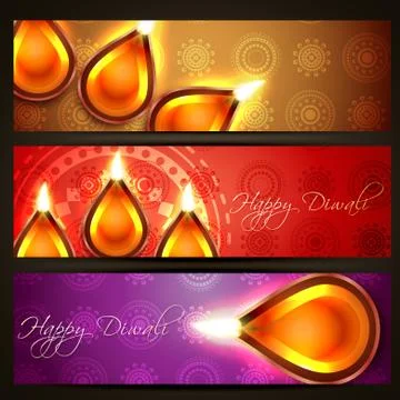 Diwali headers Stock Illustration