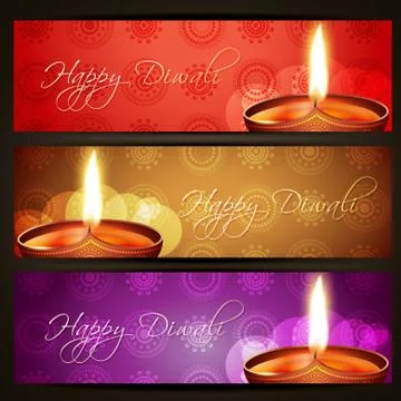 Diwali headers Stock Illustration