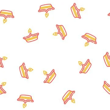 Diwali holiday vector seamless pattern Stock Illustration