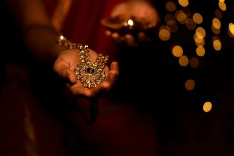 Diwali Jewelery Shopping or Gifting Stock Photos