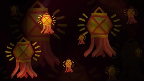 Diwali Lamp Background Loop Stock Footage 309503647