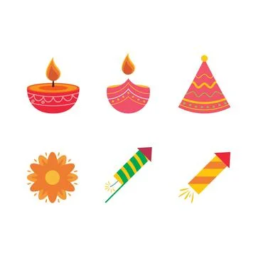 Diwali or deepavali elements Stock Illustration