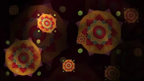 Diwali Rangoli Background Loop Stock Footage 309504458