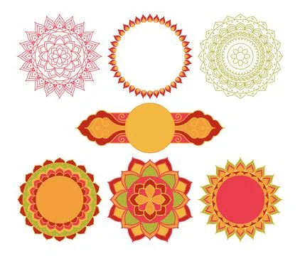 Diwali rangoli pattern illustration Stock Illustration