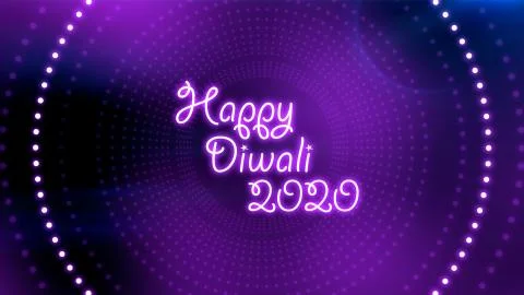 Diwali Text with glowing light illusion in background, Diwali background. Stock Illustration