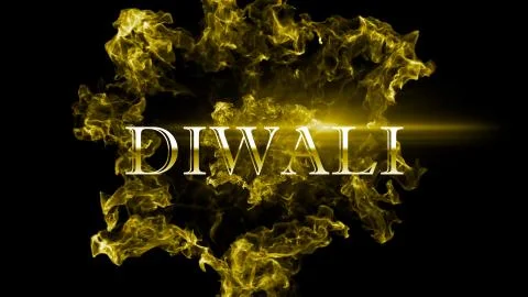 Diwali text with nice golden effect background, 3d render Stock Illustration
