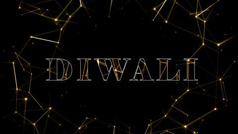 Diwali text with nice golden effect background, 3d render Illustrazione stock