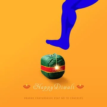 Diwali-vs-crackers Stock Illustration