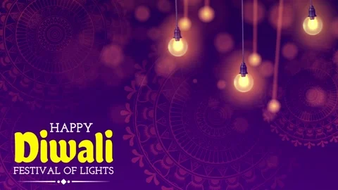 Diwali Wish Light Loop Animation Background Stock Footage 218721381
