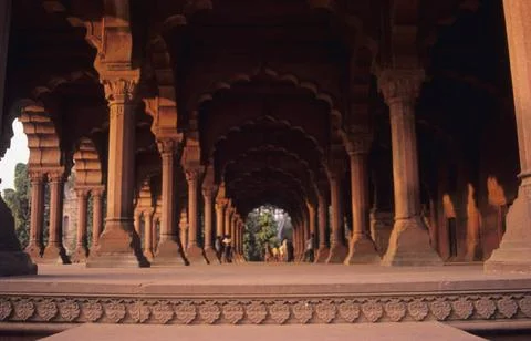 Diwan - E- AAM Interior, Red fort, Delhi, India Copyright: xNitinxKelvalka... Stock Photos