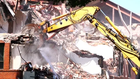 Dix Demolition in Raleigh Stock Footage 338109832