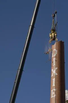 Dixie Smoke Stack demolition Stock Photos