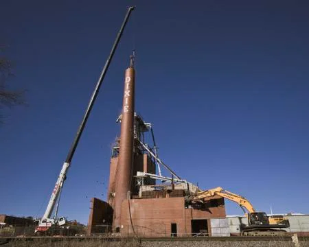 Dixie Smoke Stack demolition Stock Photos