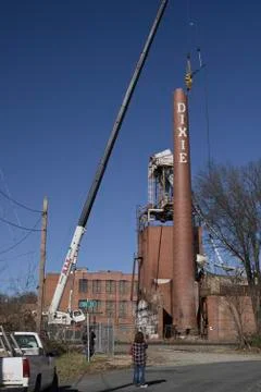 Dixie Smoke Stack demolition Stock Photos