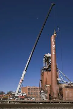 Dixie Smoke Stack demolition Stock Photos