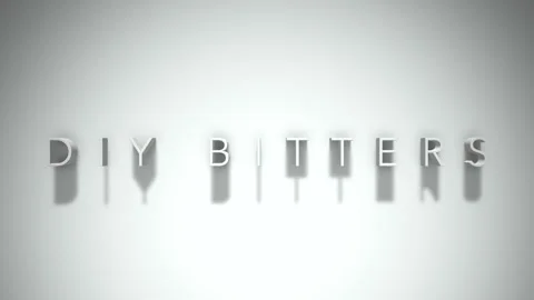 Diy bitters 3D title animation with shadows on a white background Stock Footage 297107496