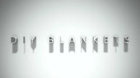 Diy blankets 3D title animation white text on a white background Stock Footage 299368490