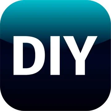 DIY blue icon - do it yourself, for web, internet or phone app Stock Illustration