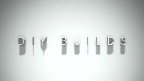 Diy builds 3D title animation with shadows on a white background Video stock 297107523