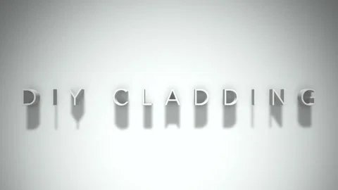 Diy cladding 3D title animation white text on a white background Stock Footage 299377727